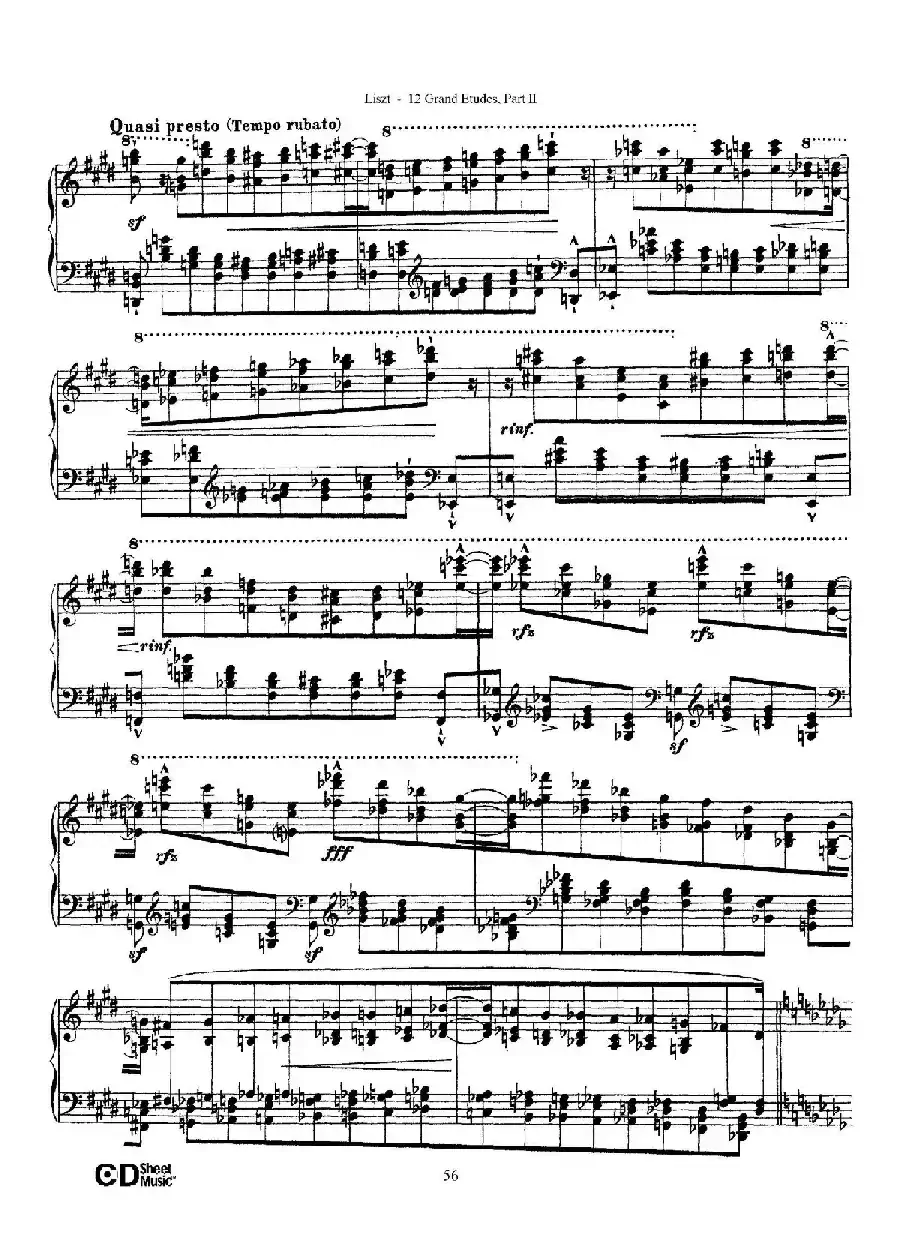 12 Grand Etudes S.137（12首华丽的练习曲·11）