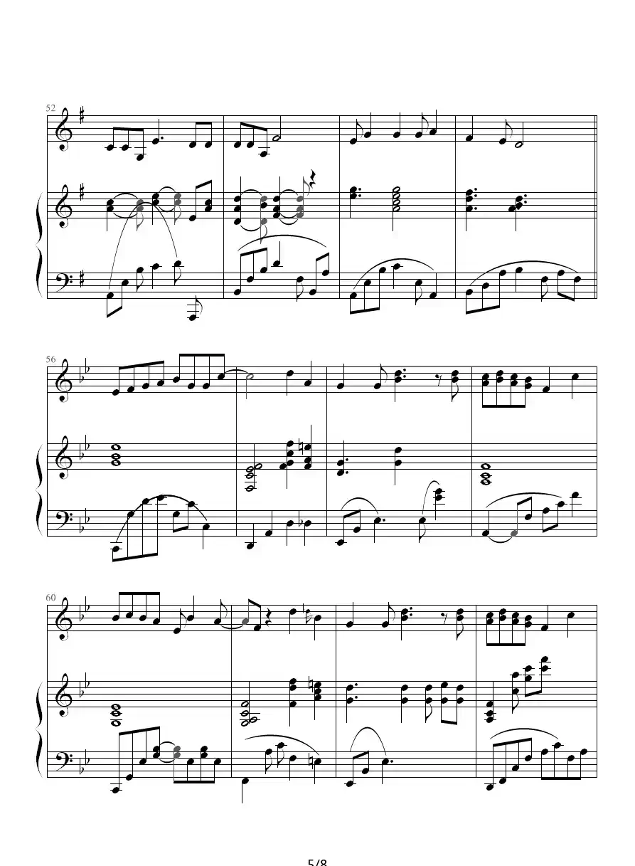 Ending（钢琴伴奏谱）