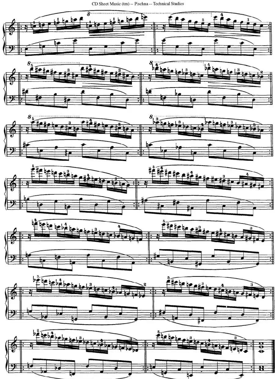Technical Studies 60 Progressive Exercises （60首钢琴循序渐进练习曲 P41——50）