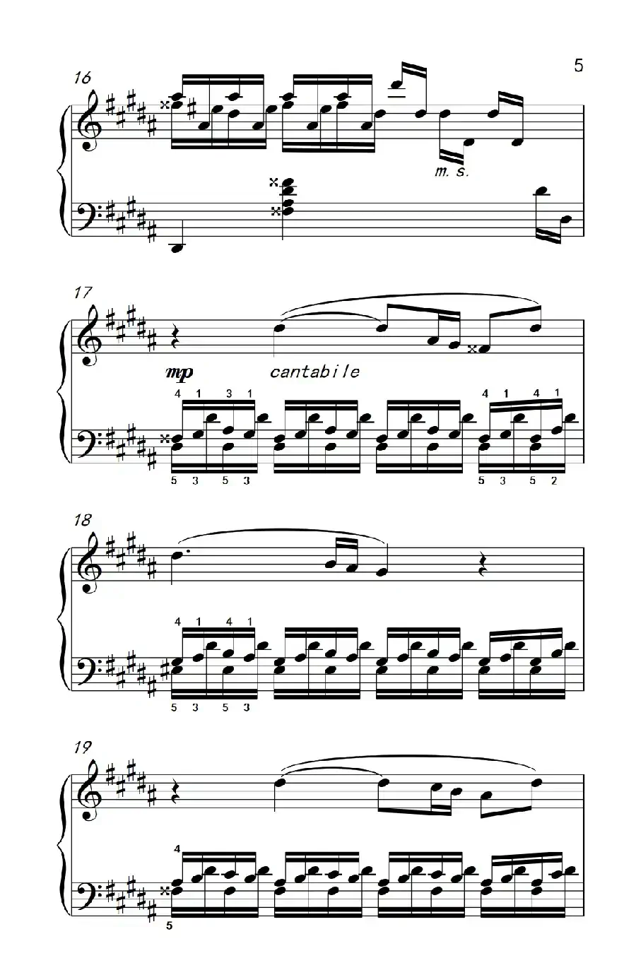 莫什科夫斯基 钢琴练习曲（第十五首）