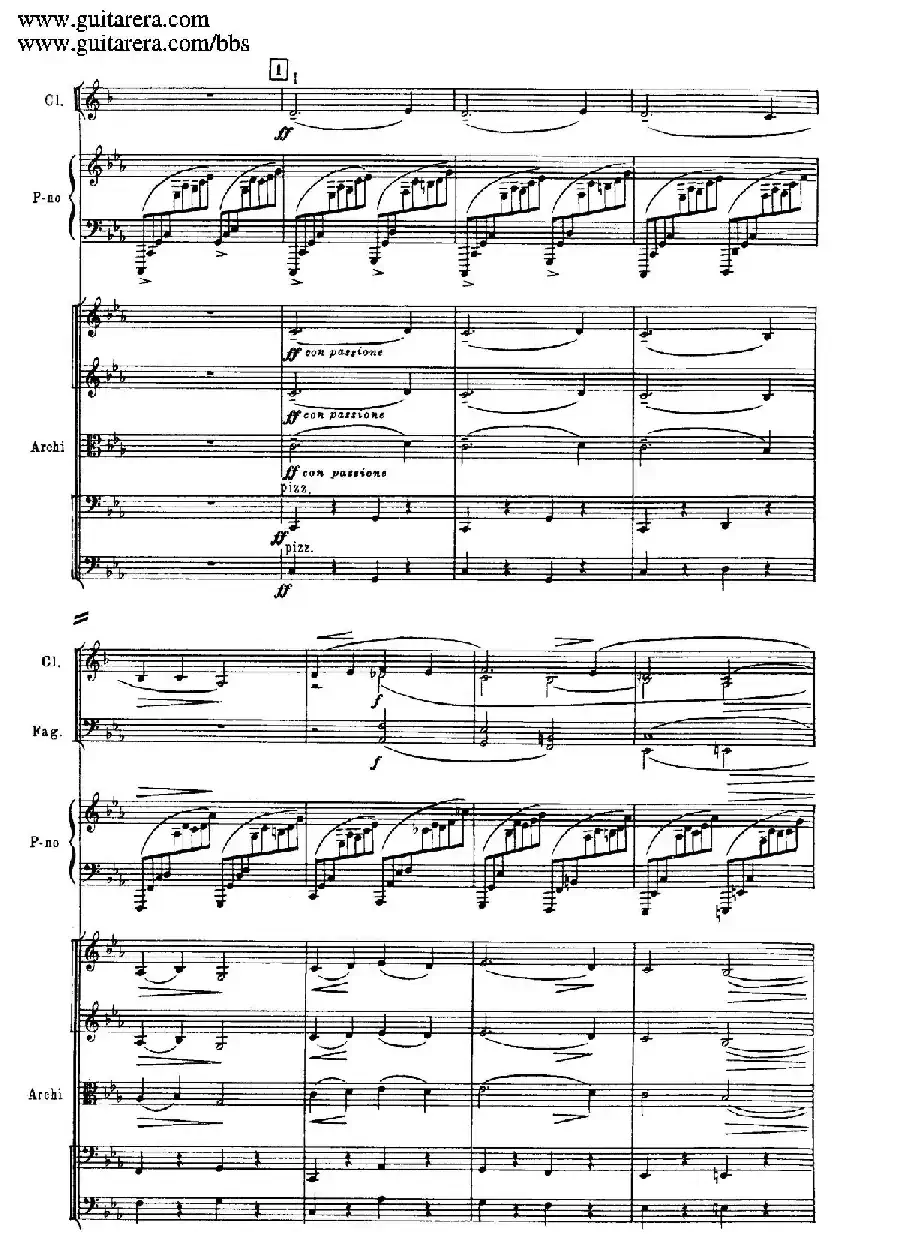 c小调第二钢琴协奏曲 Op.18（第一乐章总谱·P1——9）