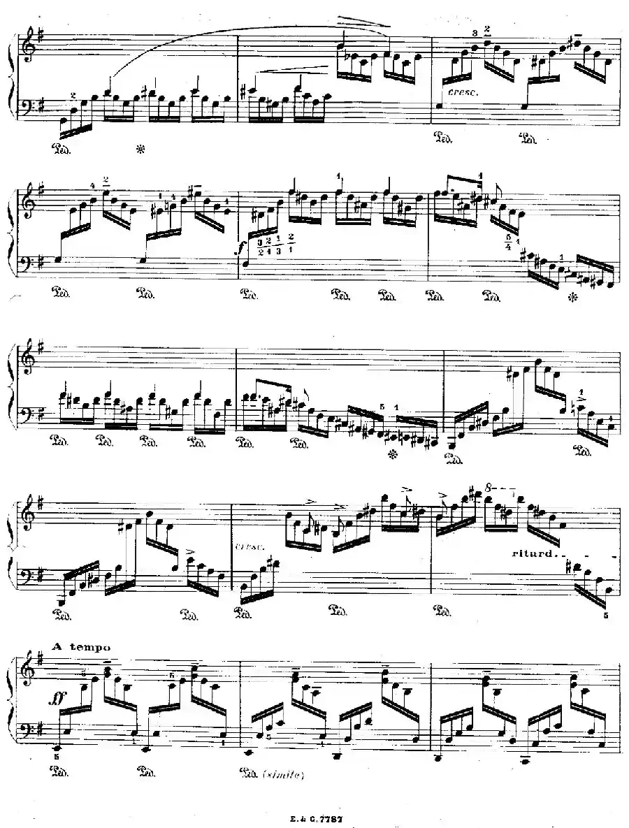 12 Etudes For The Left Hand Op.92 No.4（12首为左手而作的钢琴练习曲）