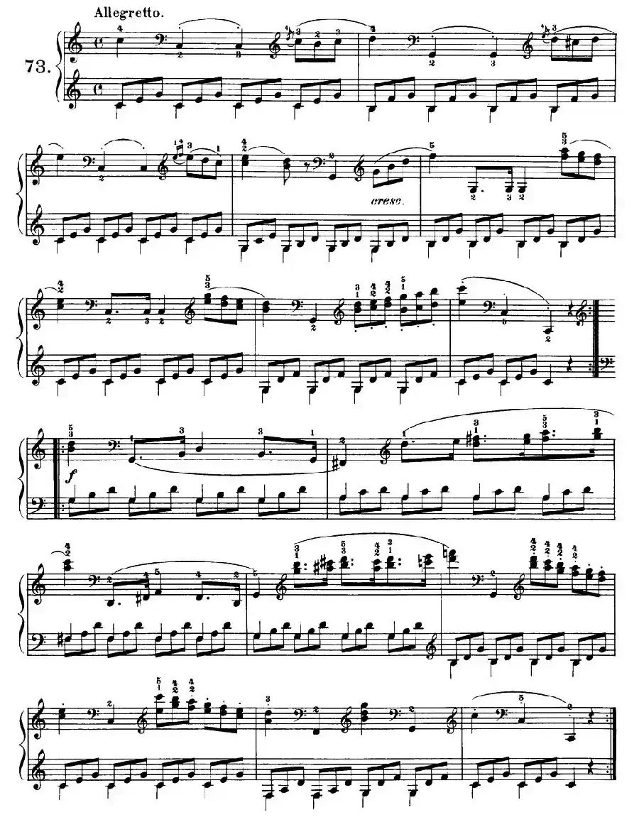 One Hundred and Ten Easy and Progressive Exercises Op.453（车尔尼110首简易练习曲 72——80）