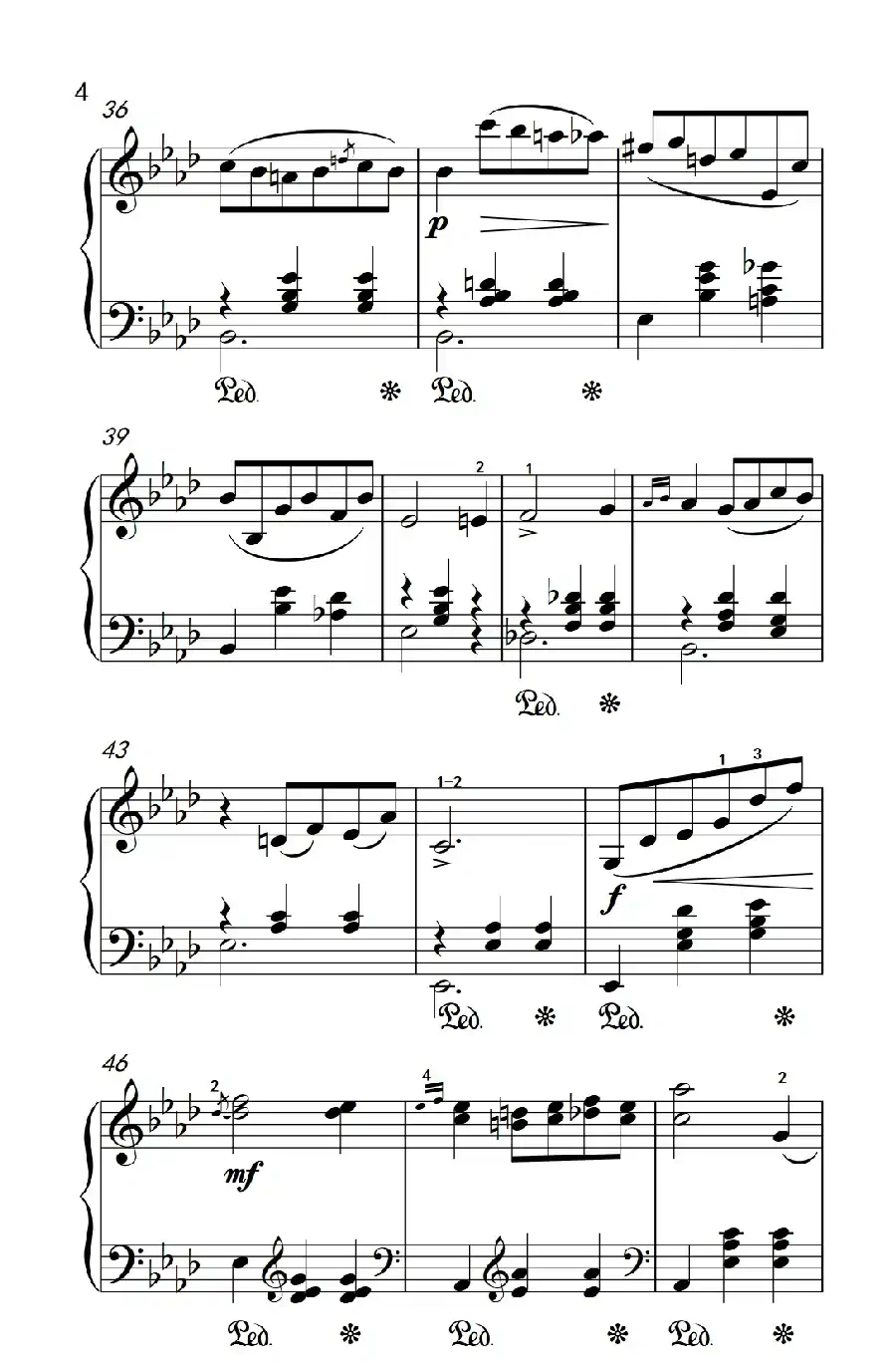 第七级2.圆舞曲 Opus posth.70 No.2(中央音乐学院 钢琴(业余)考级教程 7-9级)