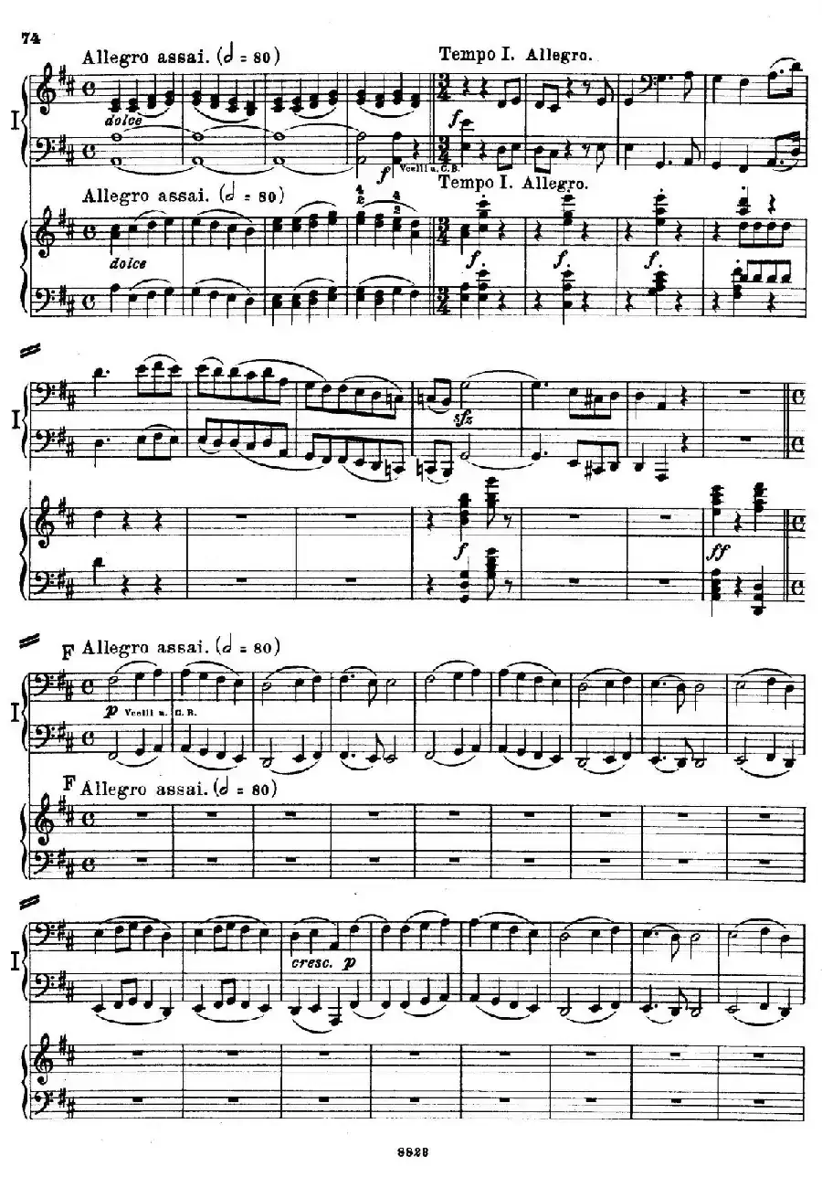 d小调第九交响曲 Op.125（双钢琴P73——82）