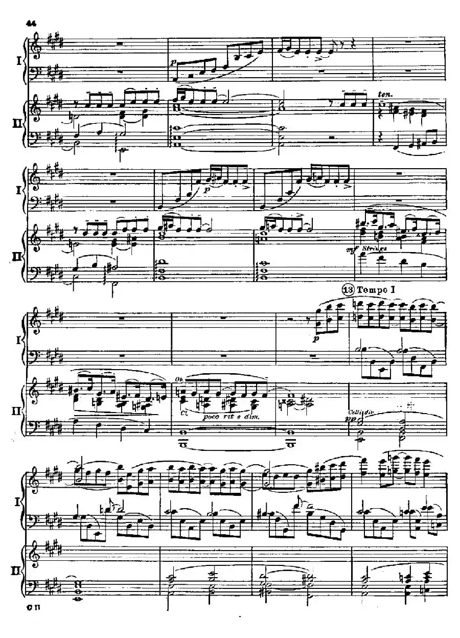 F大调爵士钢琴协奏曲（美版双钢琴原谱 P41—50）