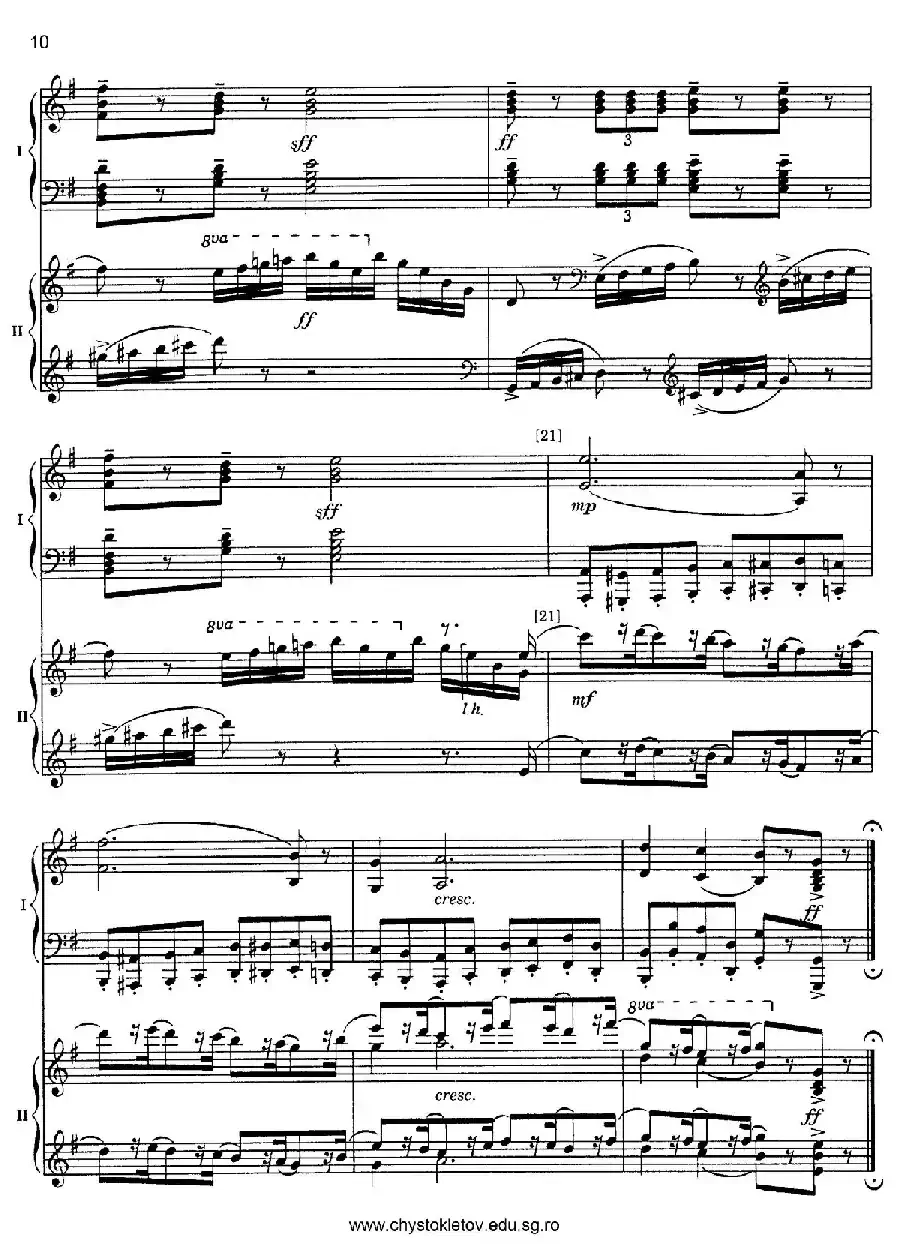 Nutcracker Op.71 芭蕾舞剧《胡桃夹子》（改编双钢琴版·第二部分）