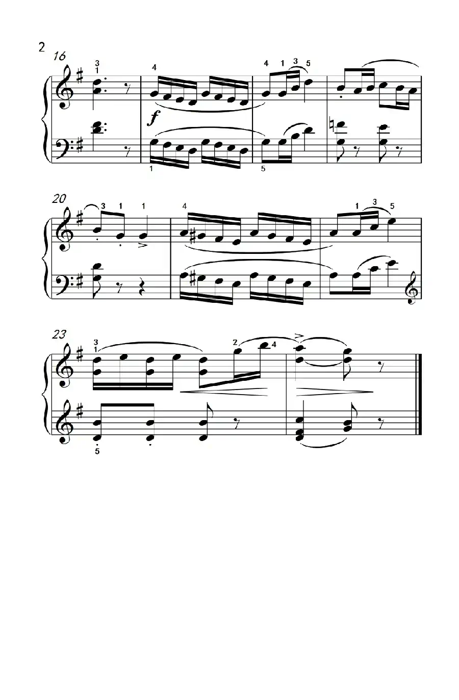 第二级 1.练习曲(中央音乐学院 钢琴(业余)考级教程 1-3级)