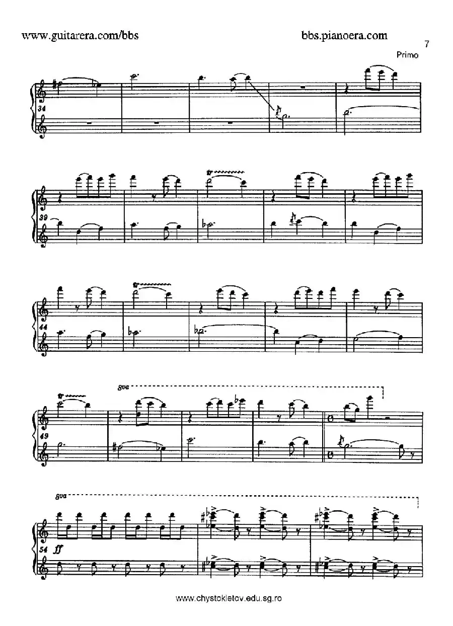 Sabre Dance（马刀舞曲）（四手联弹版）