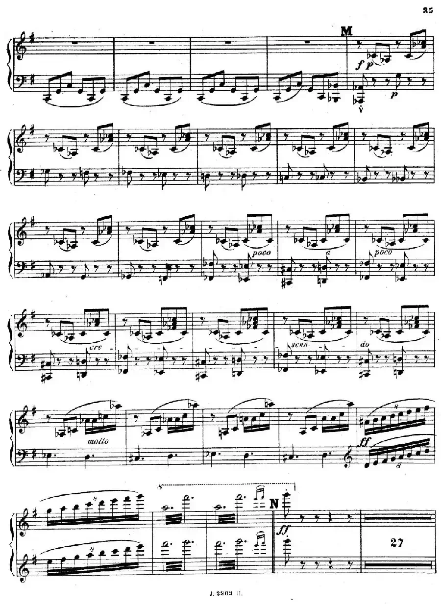 Symphony on a French Mountain Air Op.25（法国山歌交响曲·钢琴独奏·Ⅲ）