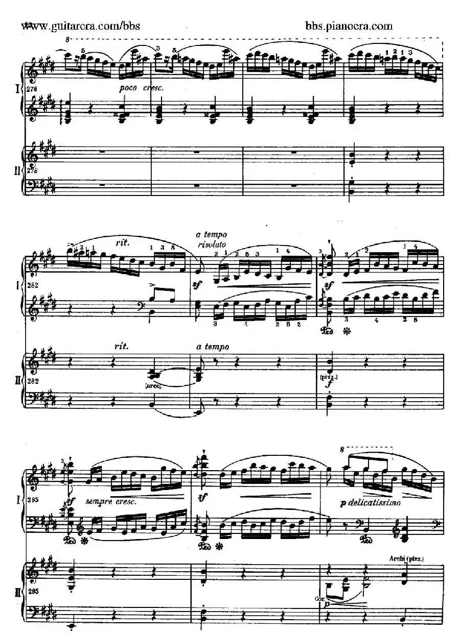 e小调第一钢琴协奏曲 Op.11（双钢琴版·第一乐章）