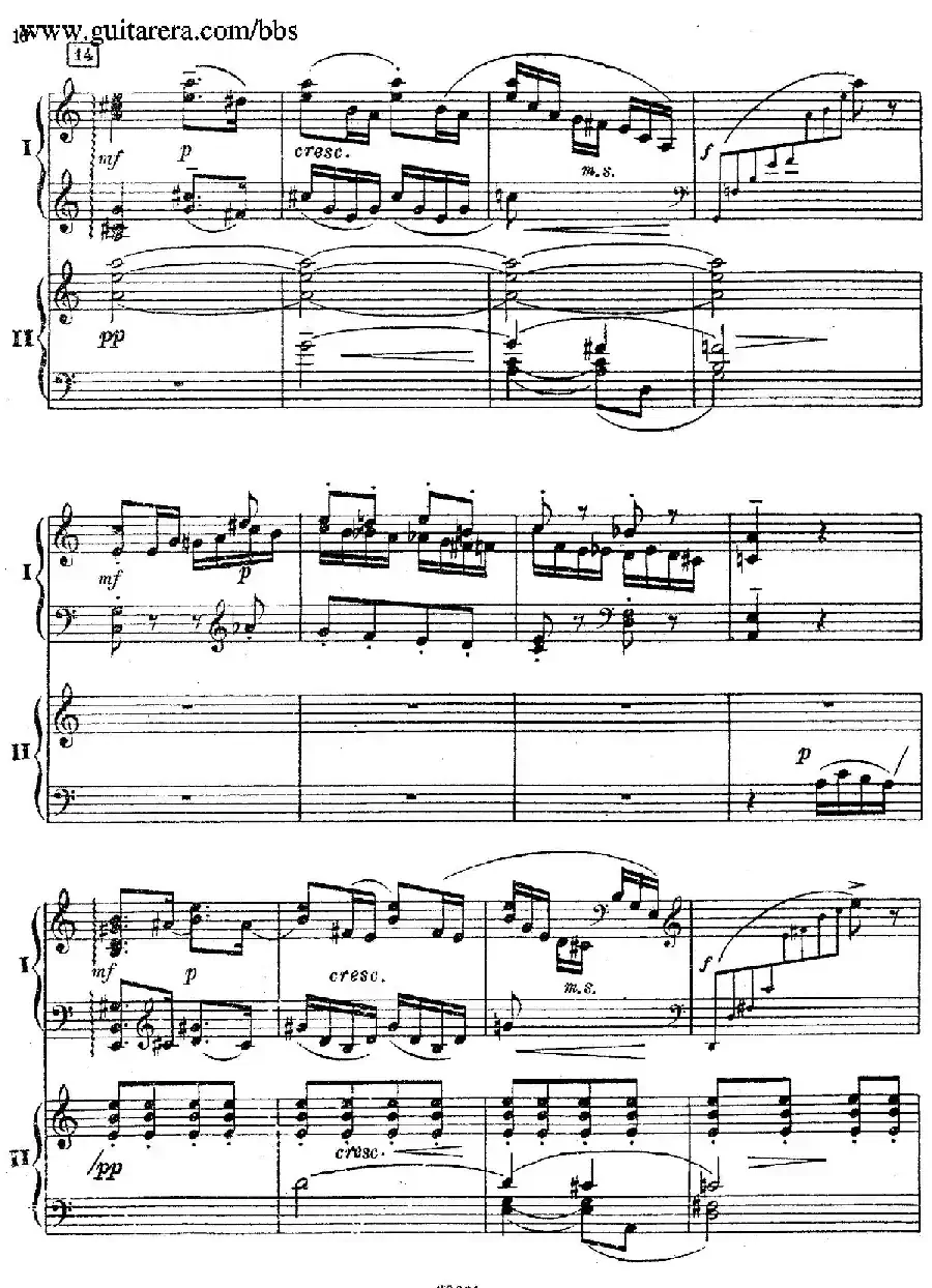 Rhapsody On A Theme Of Paganini Op.43（帕格尼尼主题狂想曲·双钢琴）（P1——20）