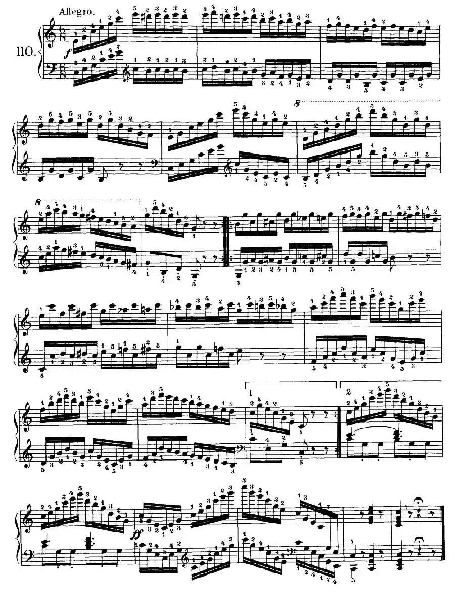 One Hundred and Ten Easy and Progressive Exercises Op.453（车尔尼110首简易练习曲 101——110）