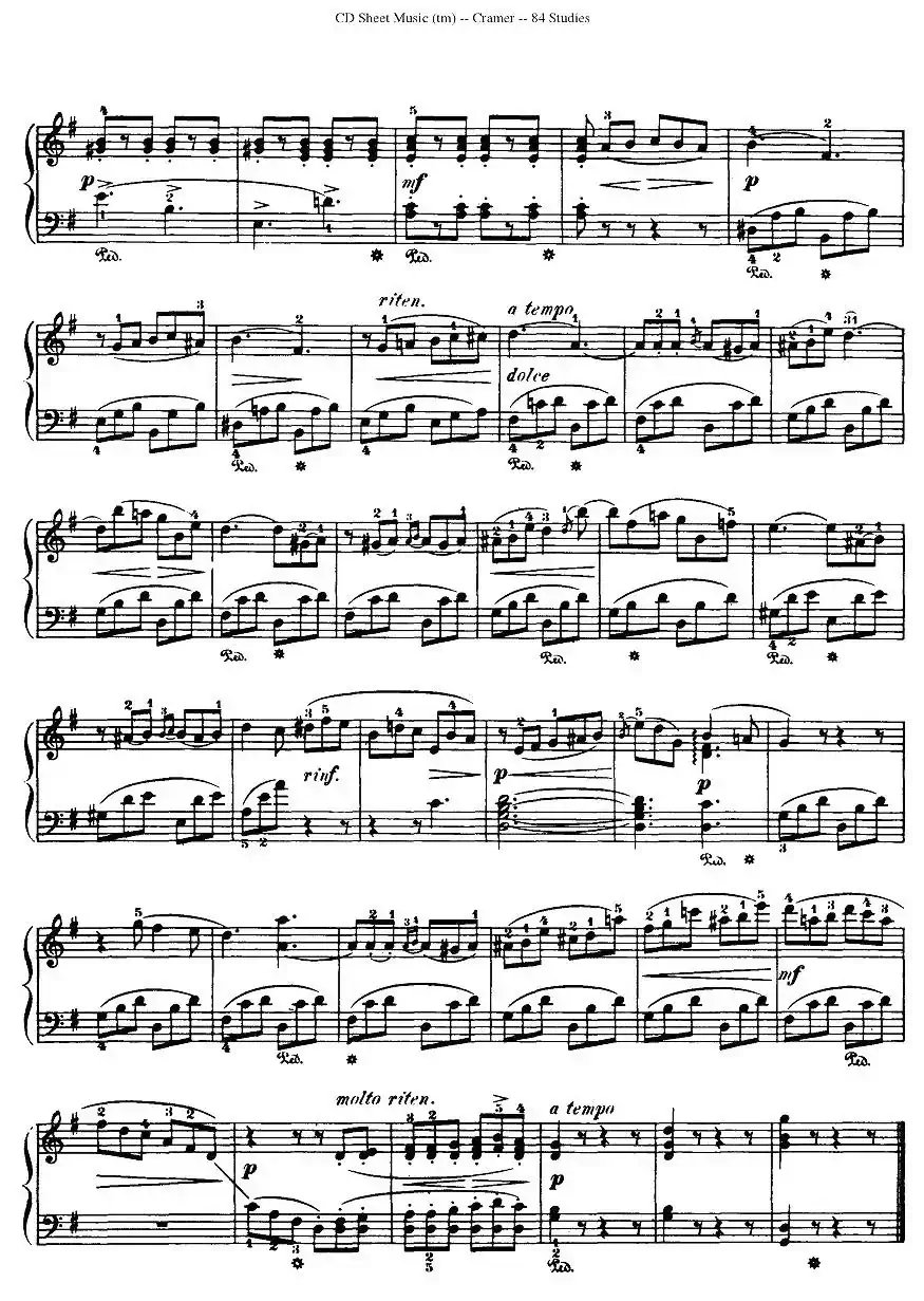 Cramer - 84 exercices（36—40）（克拉莫84首钢琴练习曲）