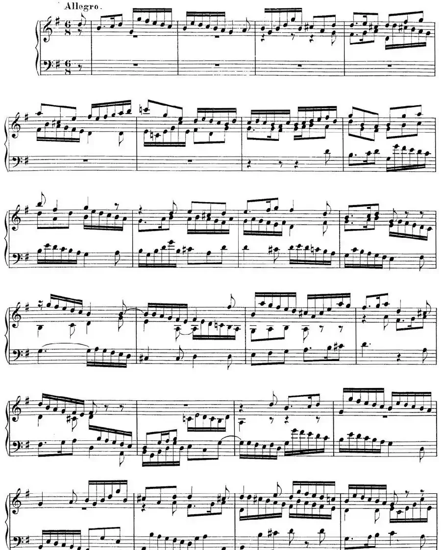Toccata BWV 916（7首托卡塔·No.7 G大调）