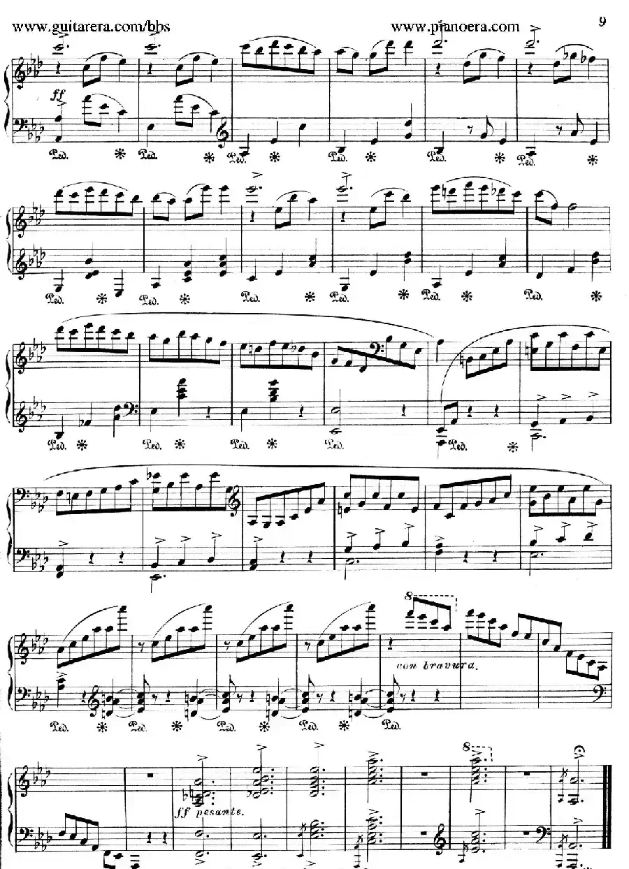 Valse Brillante in A Flat Major（降A大调华丽圆舞曲）