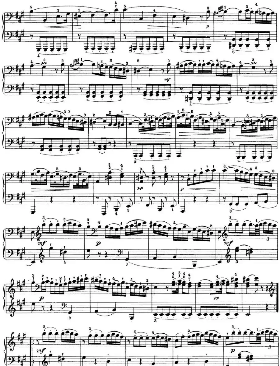 海顿 钢琴奏鸣曲 Hob XVI 19 Divertimento D major