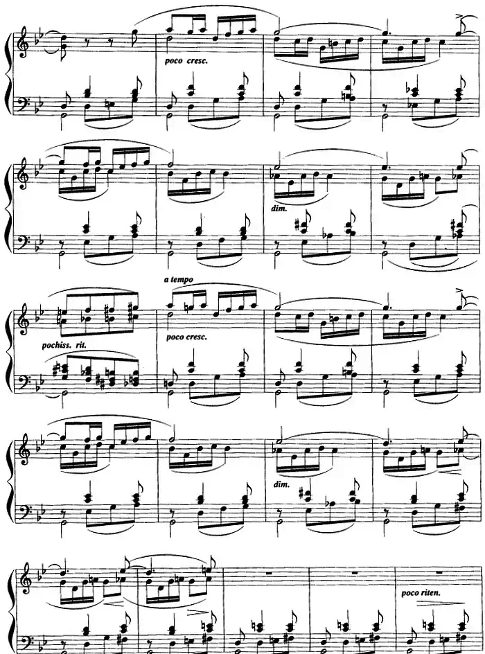 现代钢琴曲：5、春之夜（Op.22，No.8）
