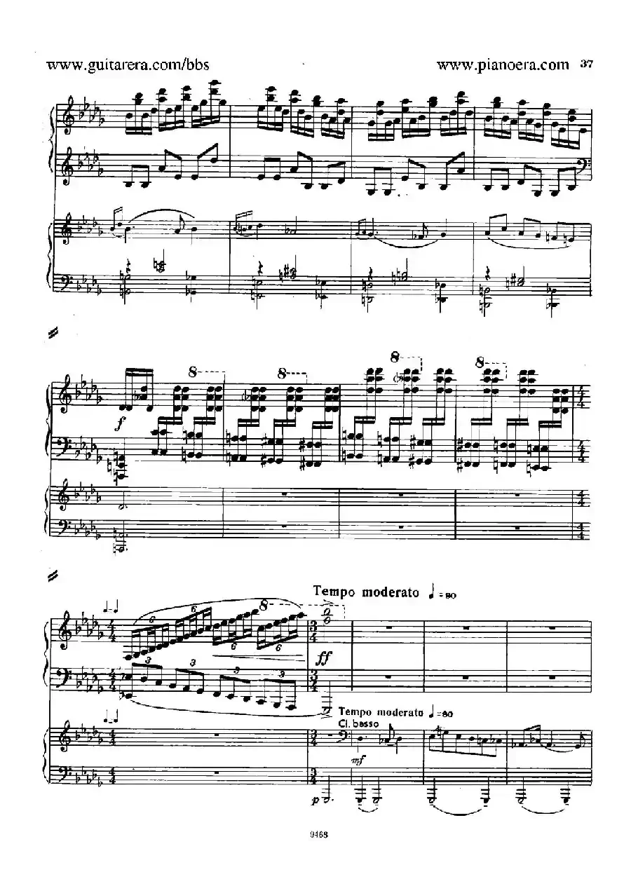 Piano Concerto in D-flat Major Op.37（降D大调钢琴协奏曲·Ⅰ·双钢琴）