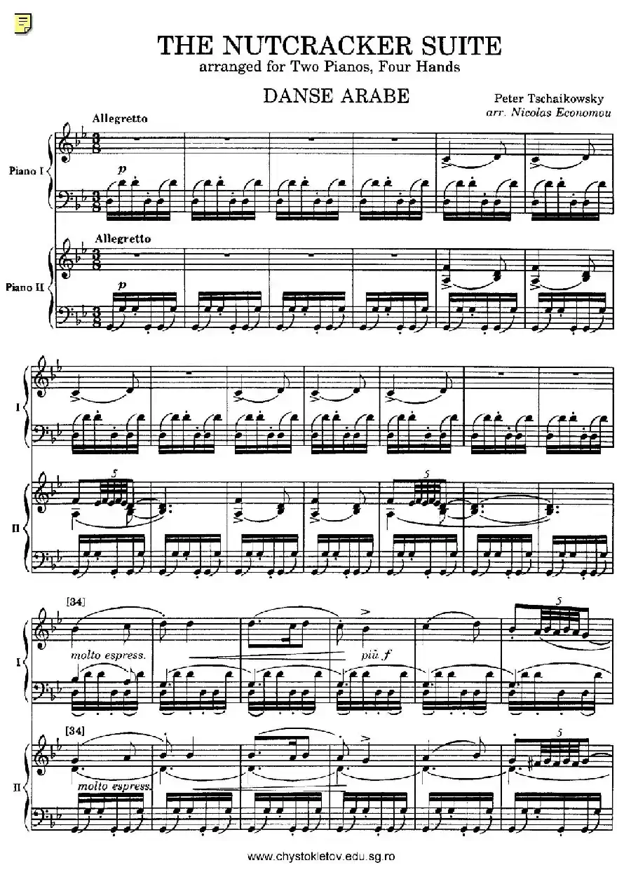 Nutcracker Op.71 芭蕾舞剧《胡桃夹子》（改编双钢琴版·第四部分）