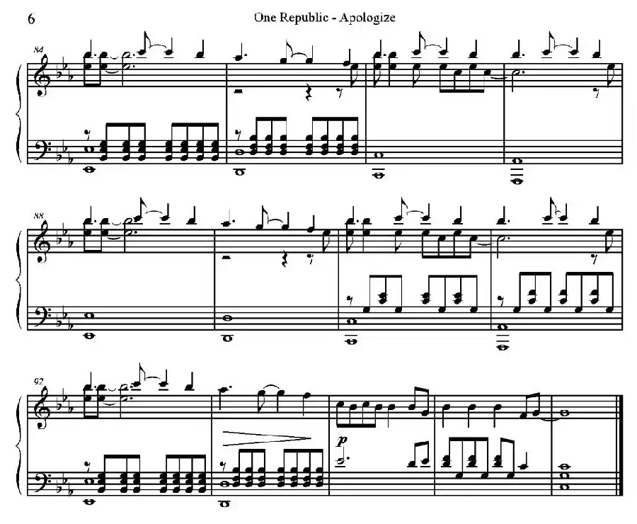 One Republic - Apologize