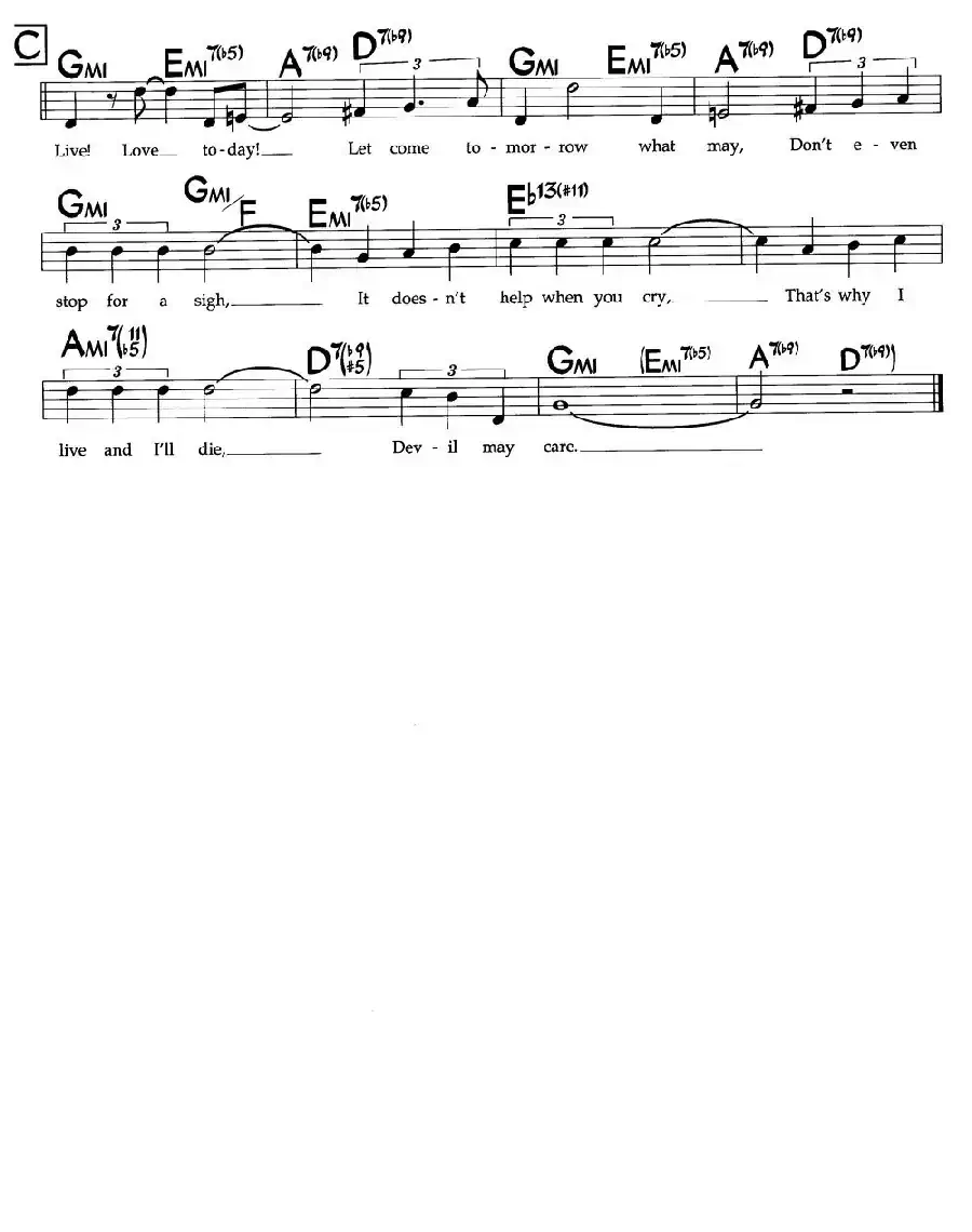 Devil May Care(爵士钢琴曲)