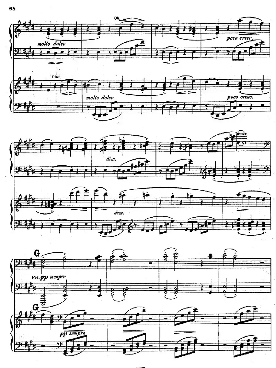 Symphony No.4 in e Minor Op.98（e小调第四交响曲·双钢琴）