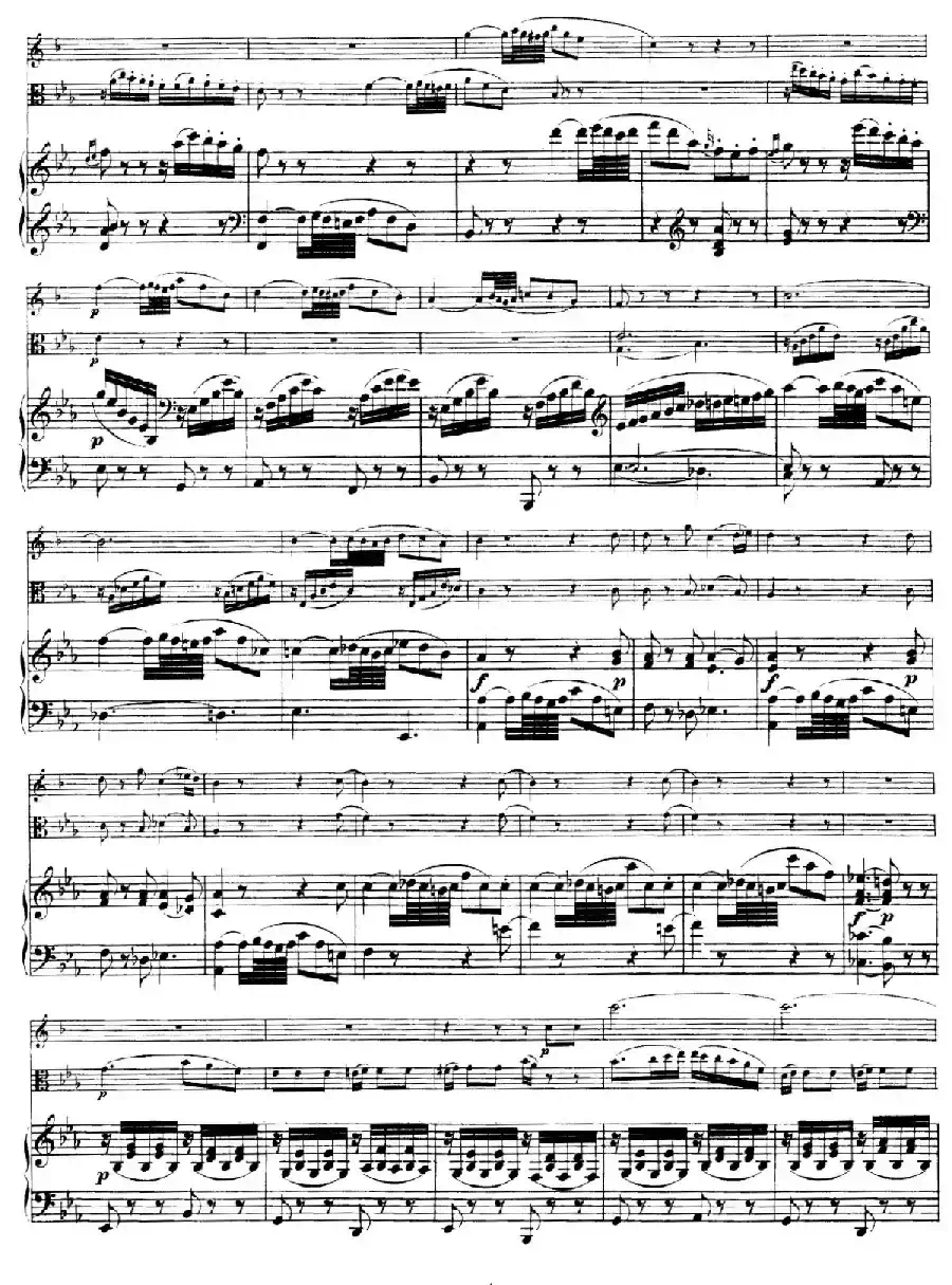 Piano Trio no.2 in E-flat Major K.498（降E大调钢琴三重奏）