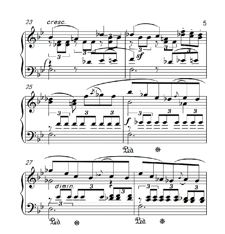 第六级 浮云(中国音乐学院钢琴考级作品1~6级)