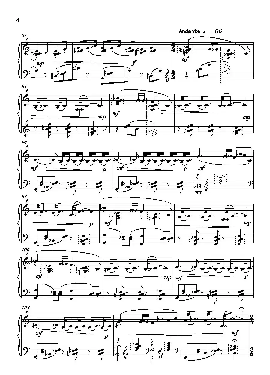 第4钢琴奏鸣曲Piano Sonata N0.4（第3乐章）