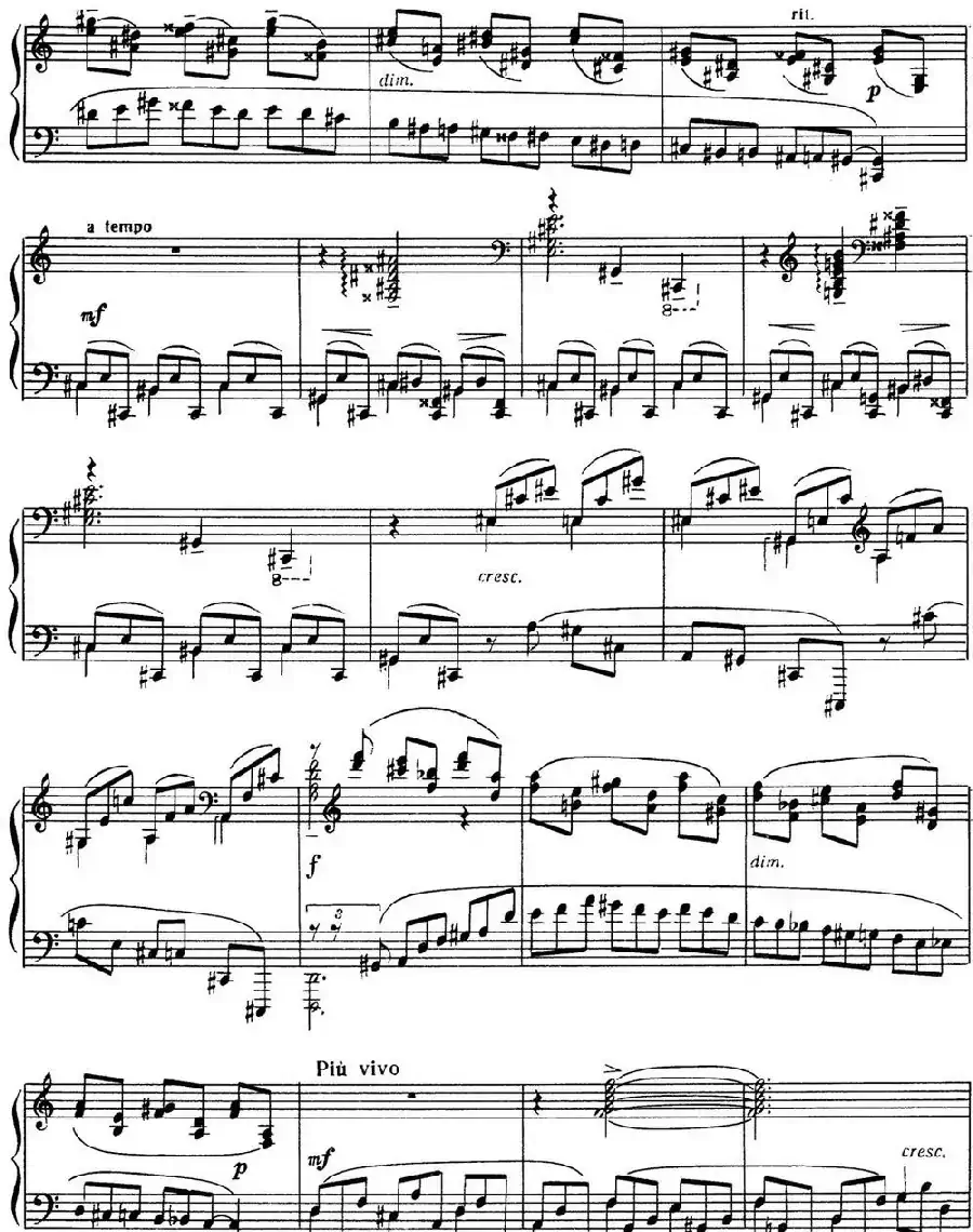 拉赫玛尼诺夫 音画练习曲10或11 Etudes tableaux Op.39 No.2