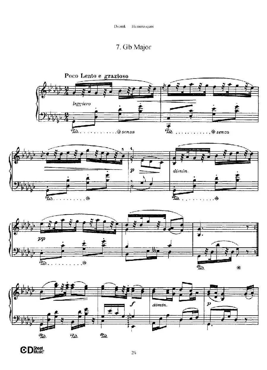 8 Humoresques Op.101（8首幽默曲·7）