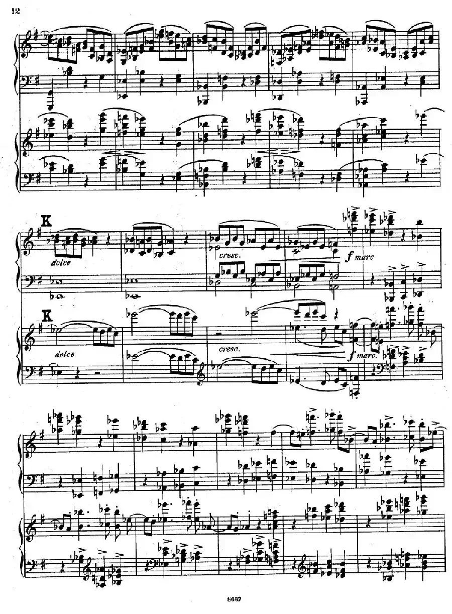 Symphony No.4 in e Minor Op.98（e小调第四交响曲·双钢琴）