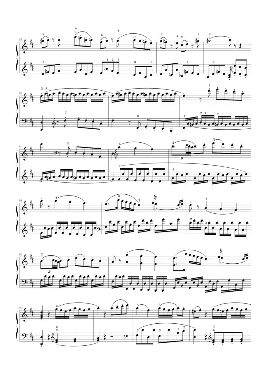 D大调奏鸣曲K.311第一乐章