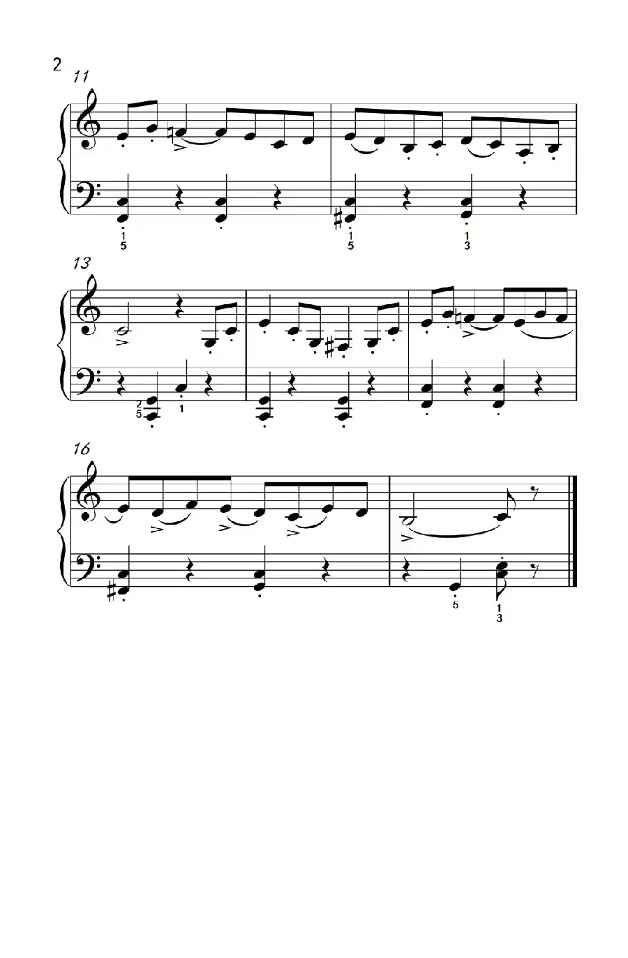 第一级 2.猫主题(中央音乐学院 钢琴(业余)考级教程 1-3级)