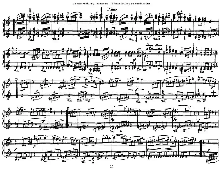 12首为孩子们而作的四手联弹曲 Op.85（四手联弹）（7）
