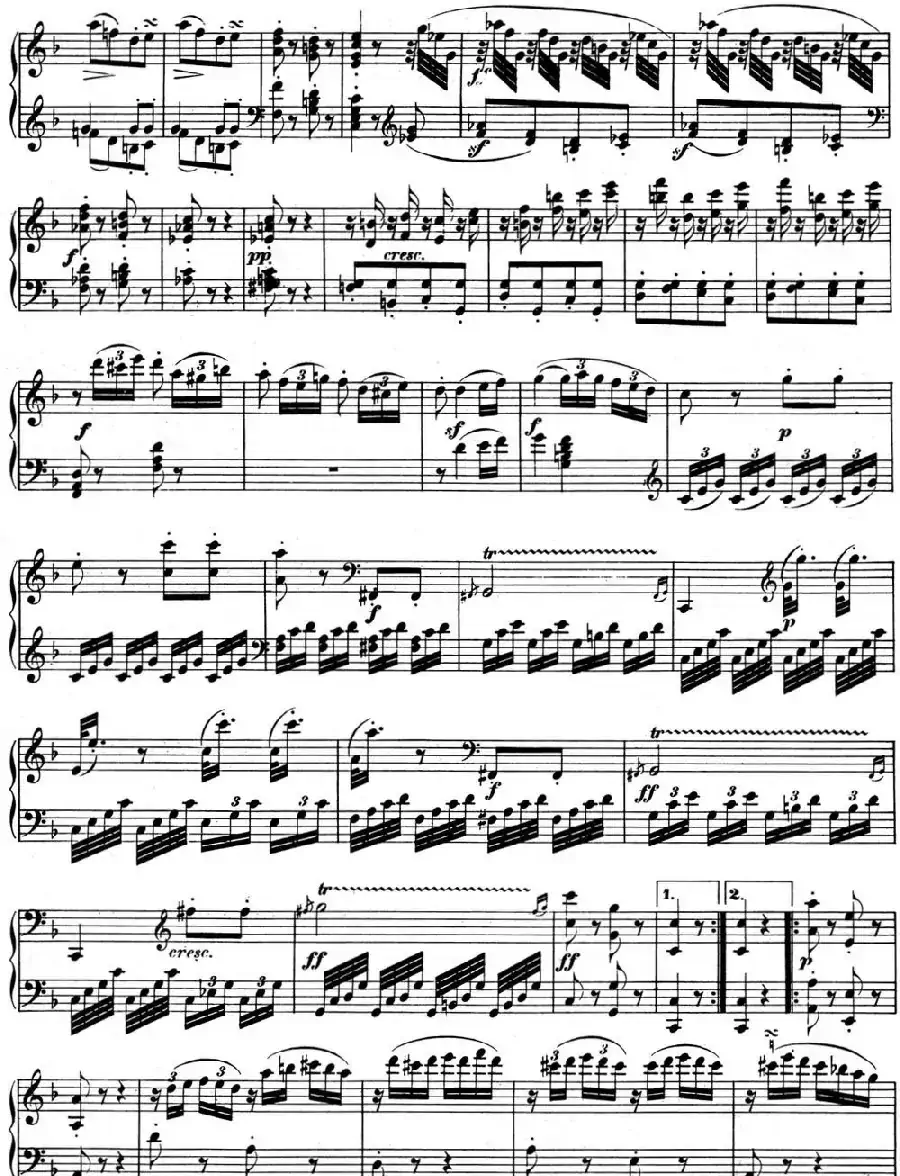 贝多芬钢琴奏鸣曲06 F大调 Op.10 No.2 F major