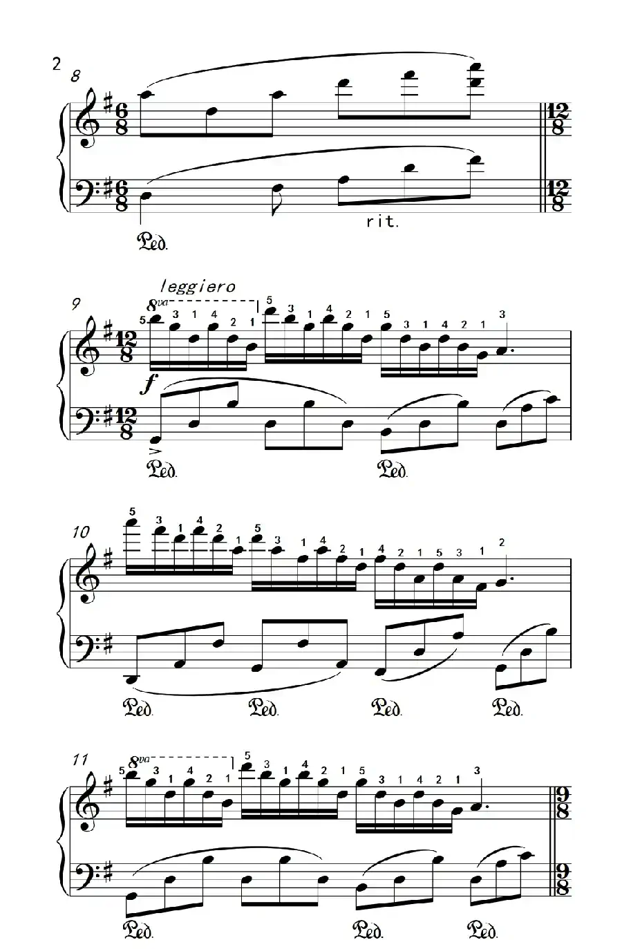 童年的回忆（老年大学 钢琴教程 3）