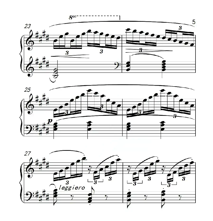 第四级B组 练习曲(中国音乐学院钢琴考级作品1~6级)