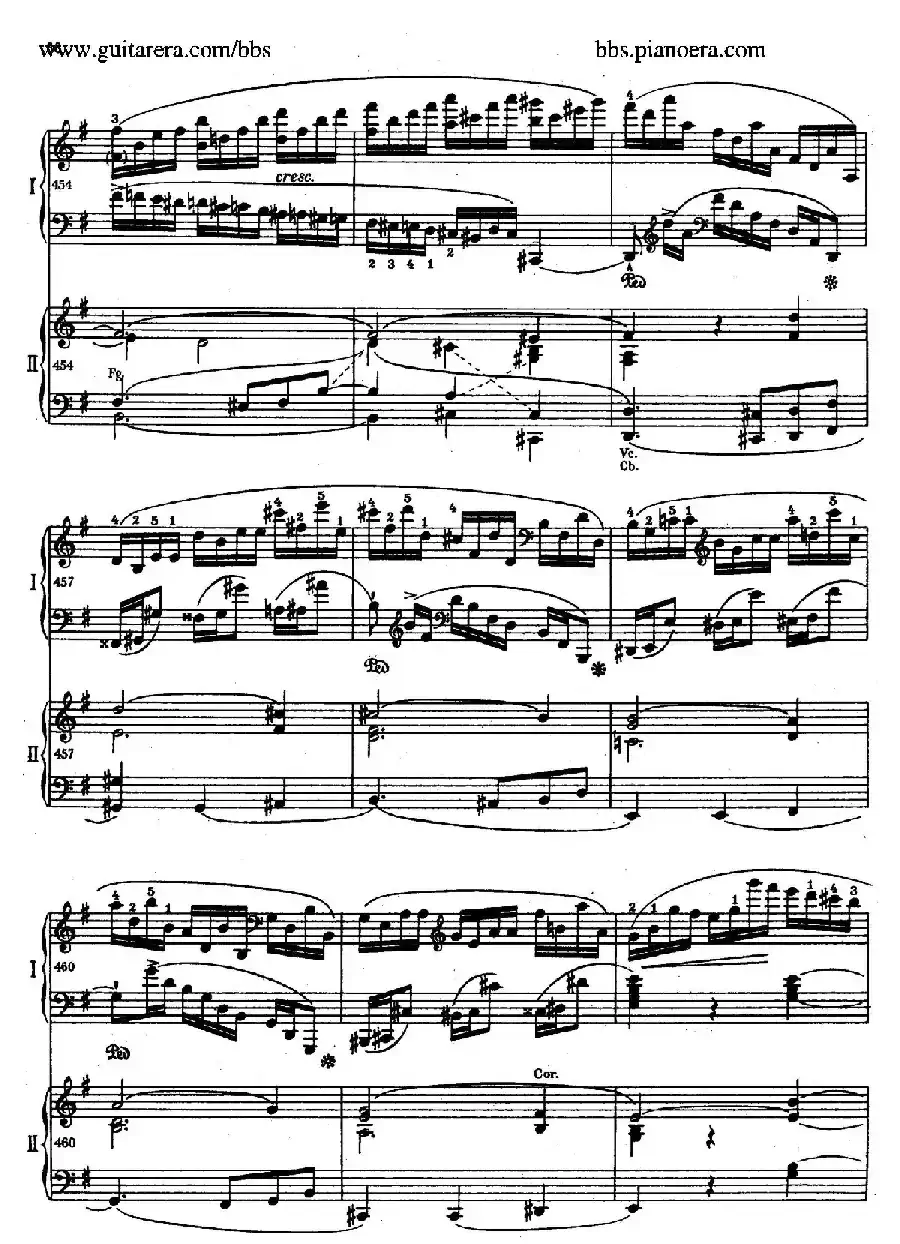 e小调第一钢琴协奏曲 Op.11（双钢琴版·第一乐章）