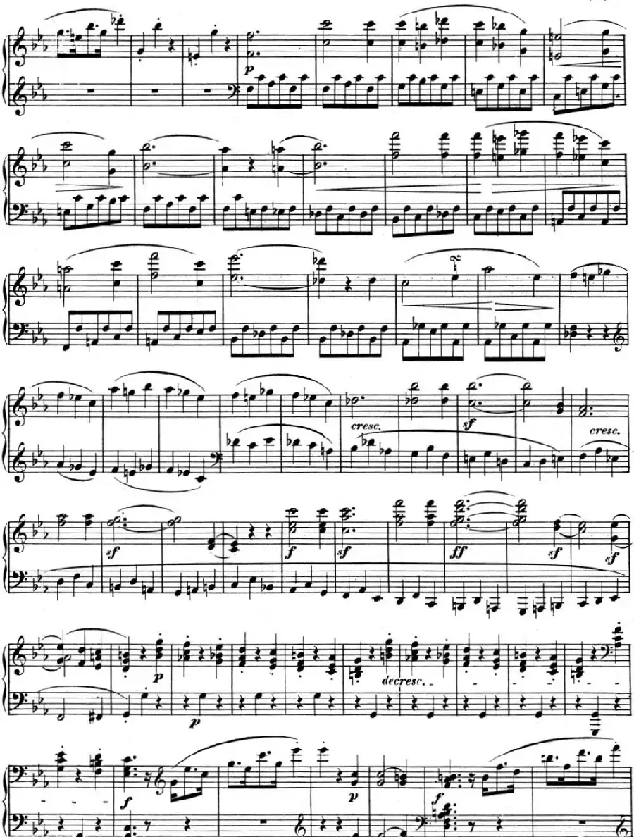 贝多芬钢琴奏鸣曲05 c小调 Op.10 No.1 C minor