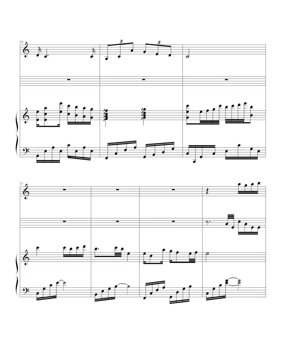 那年的情书（钢琴伴奏谱）