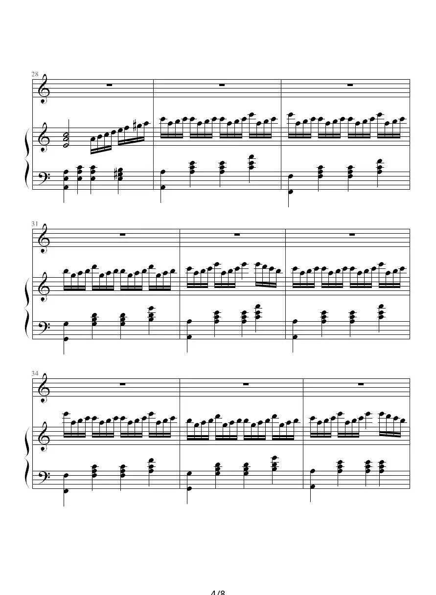 花落（钢琴伴奏谱）