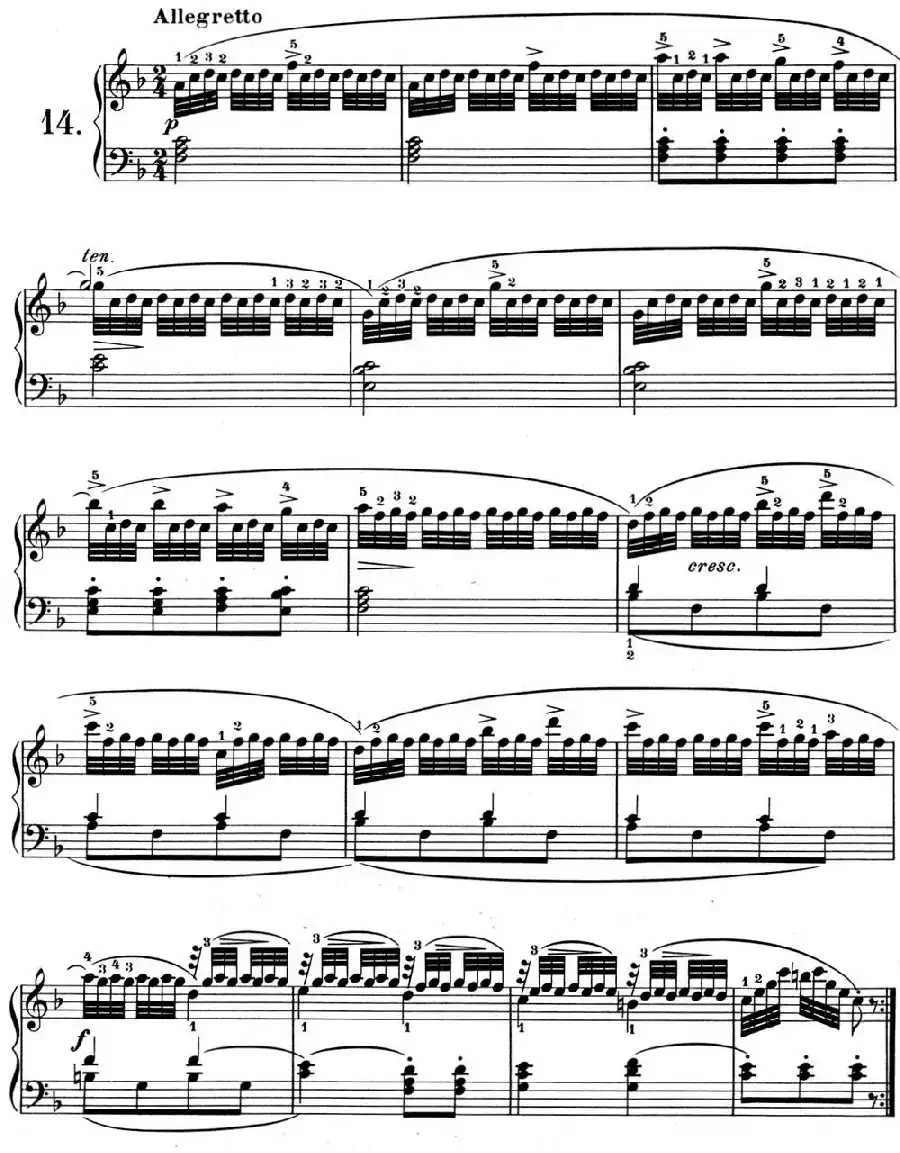 25首车尔尼Op.748练习曲（NO.14）