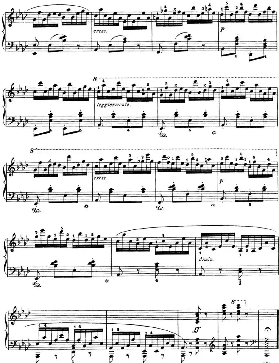 50首车尔尼Op.740钢琴手指灵巧技术练习曲（NO.24）