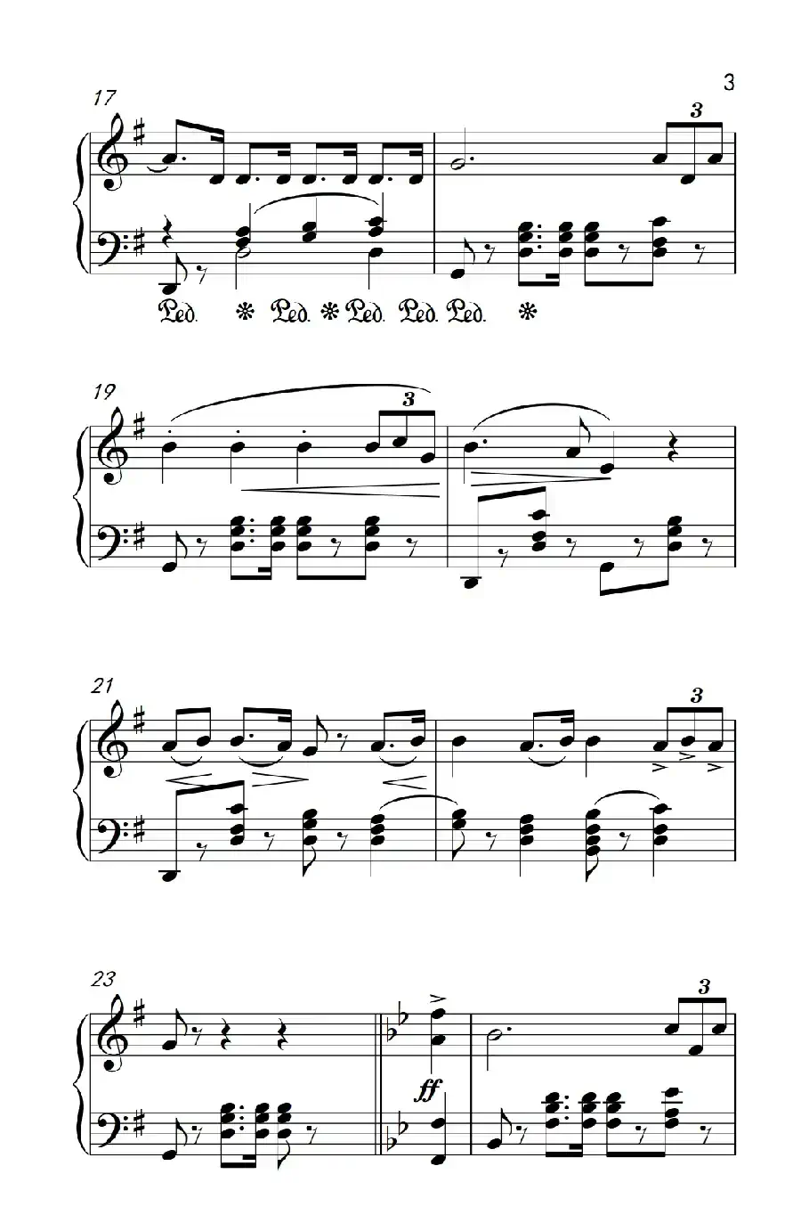 大进行曲（老年大学 钢琴教程 3）