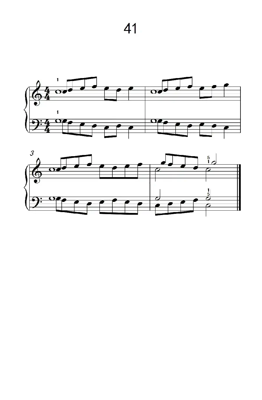 加强手指独立性的练习 41(儿童钢琴手指练习 2)