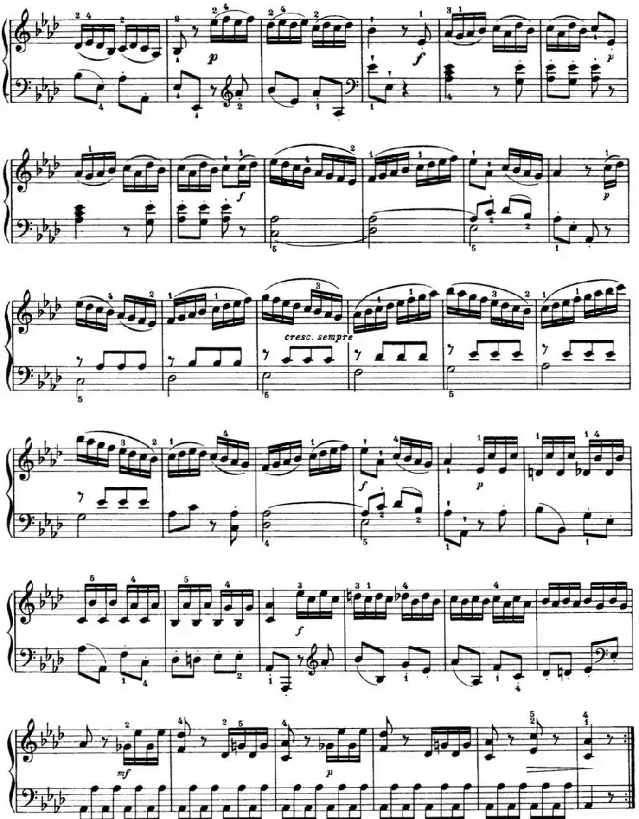 海顿 钢琴奏鸣曲 Hob XVI 46 Divertimento Ab major