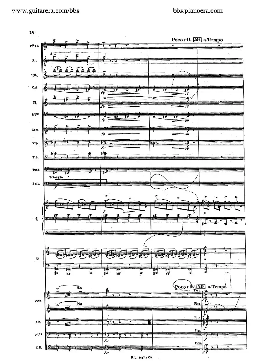 Concerto for 2 Pianos in d Minor（d小调双钢琴协奏曲·总谱）