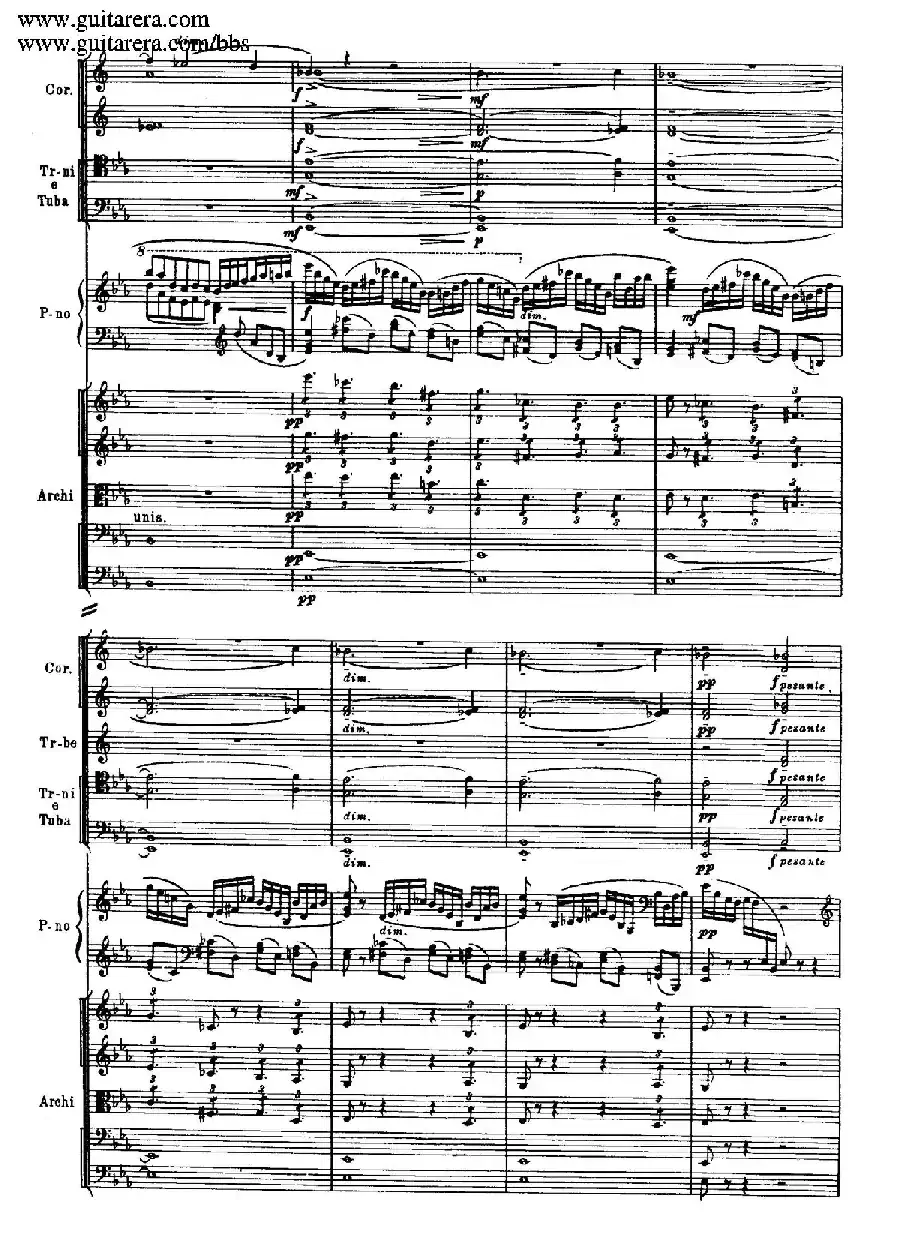 c小调第二钢琴协奏曲 Op.18（第一乐章总谱·P10——18）
